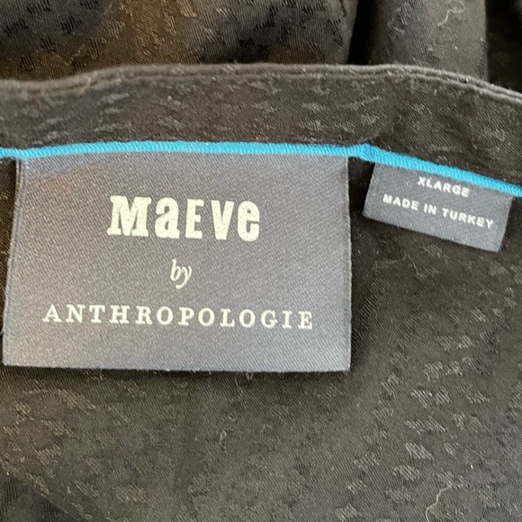 ❤️ Anthropologie x Maeve ‘Iris’ Black Peplum Top - Picture 6 of 9